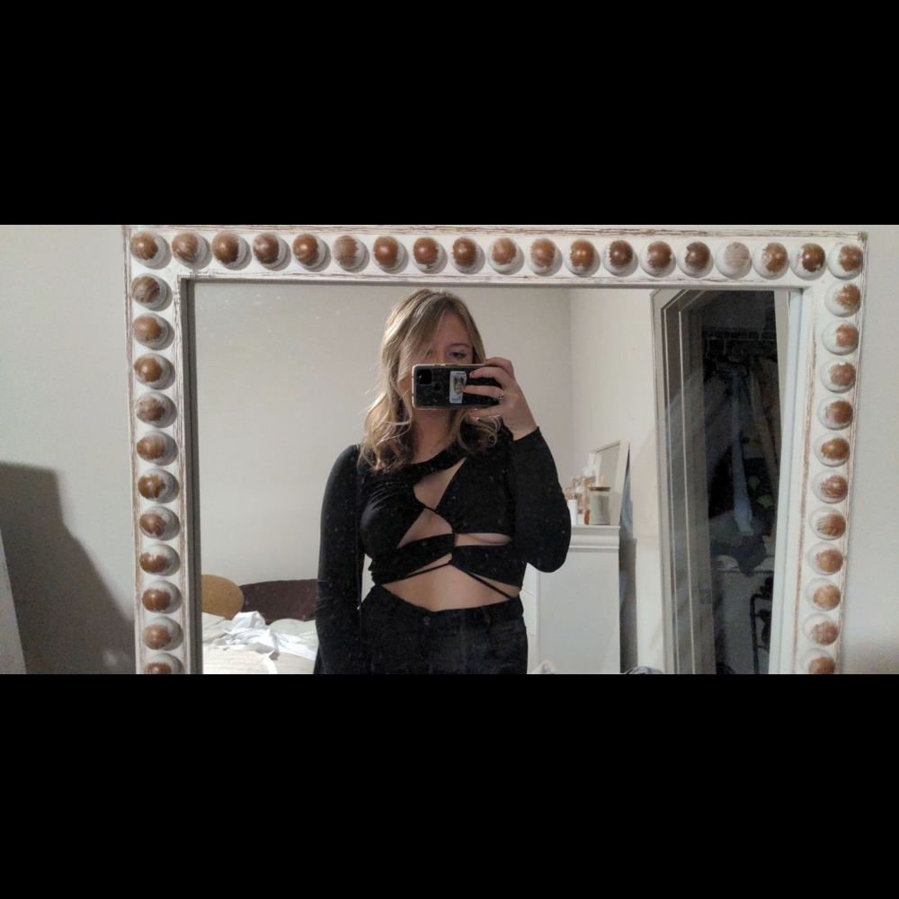 Black Long Sleeve With Cut Outs